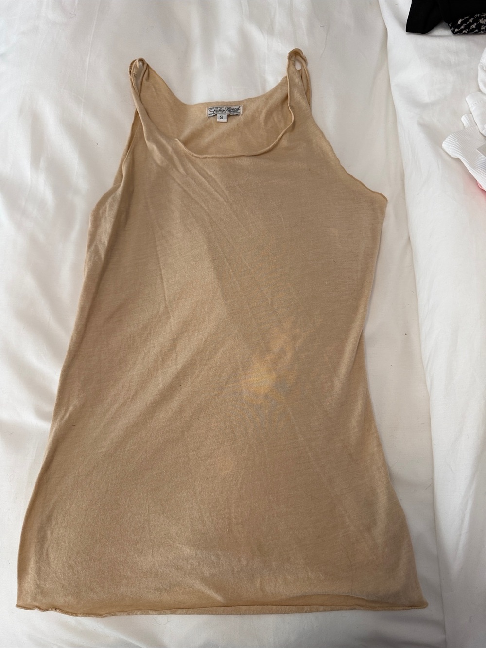 Lucky Brand Women's Tan Sheer Camisole